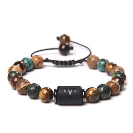 New Design Natural Stone Braided 12 Zodiac Signs -image