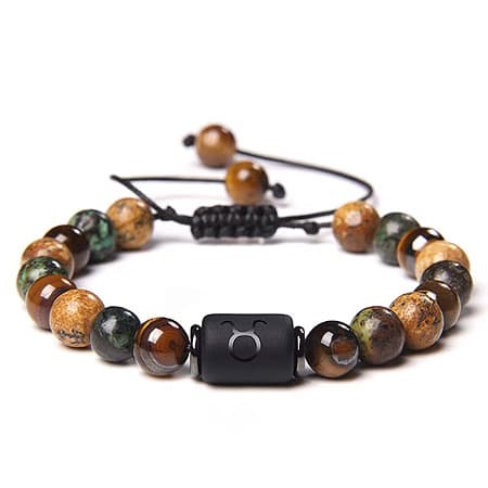 New Design Natural Stone Braided 12 Zodiac Signs -image