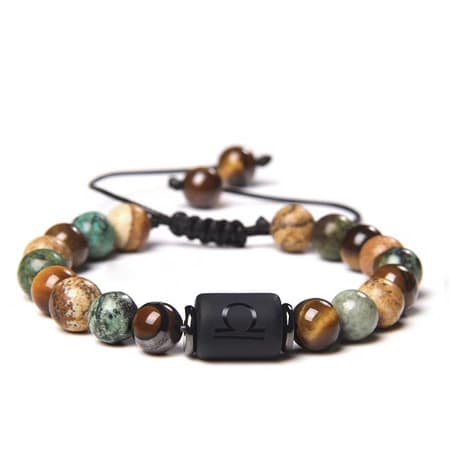 New Design Natural Stone Braided 12 Zodiac Signs -image