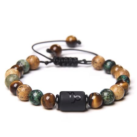 New Design Natural Stone Braided 12 Zodiac Signs -image