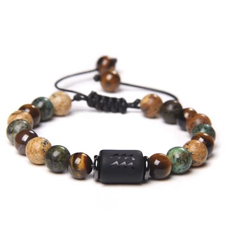 New Design Natural Stone Braided 12 Zodiac Signs -image