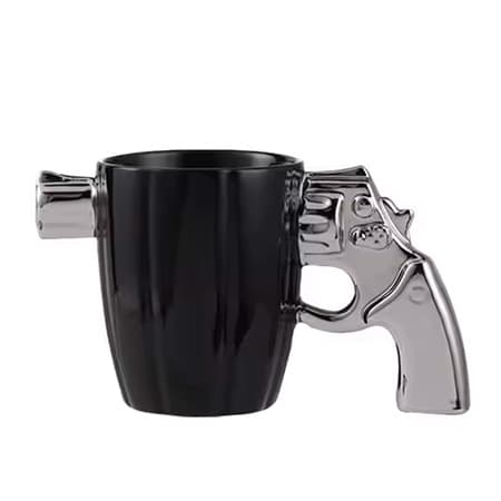 Creative Military Revolver Gun Cup Ceramic Mug-image