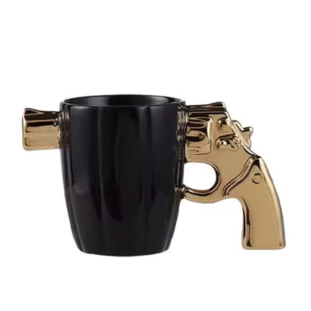 Creative Military Revolver Gun Cup Ceramic Mug-image