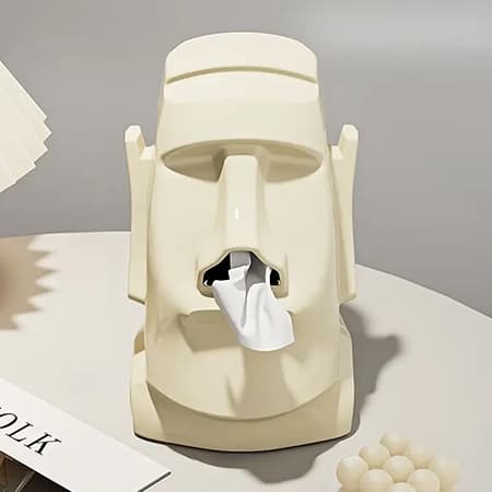 Moai Statue Tissue Box Holder-image