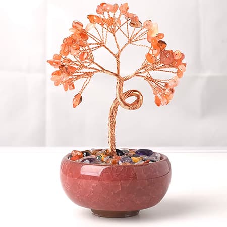 Natural Stone Crystal Money Tree Chakra Healing Stones-image