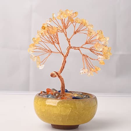 Natural Stone Crystal Money Tree Chakra Healing Stones-image