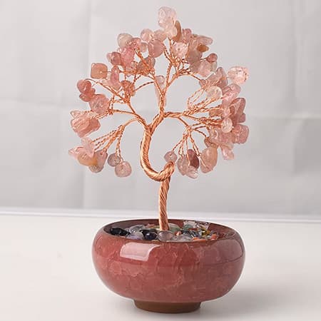 Natural Stone Crystal Money Tree Chakra Healing Stones-image