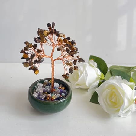 Natural Stone Crystal Money Tree Chakra Healing Stones-image