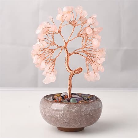 Natural Stone Crystal Money Tree Chakra Healing Stones-image