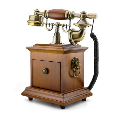 Antique wooden telephone  -image