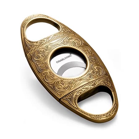Cigar Cutter Stainless Steel Bronze Engraved-image