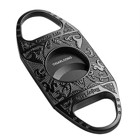 Luxury Black Engraved Stainless Steel Cigar-image